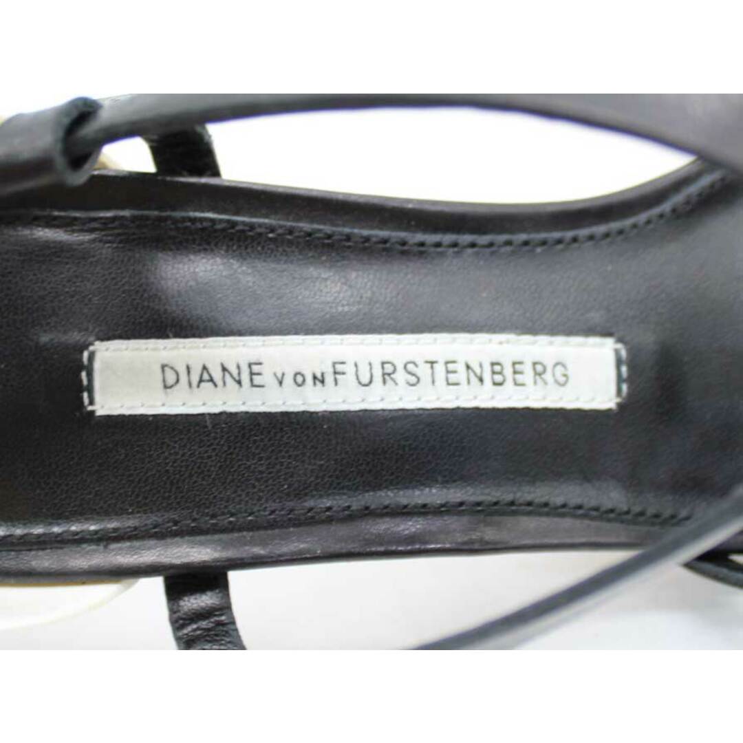 DIANE von FURSTENBERG(ダイアンフォンファステンバーグ)の【夏物 新入荷】★DIANE von FURSTENBERG/ダイアンフォンファステンバーグ★ストラップサンダル/バイカラー/おしゃれ/ヒール/きれいめ/モノトーン/サンダル/靴 ブラック×ホワイト/黒×白 レディース 【中古】夏 514042 レディースの靴/シューズ(サンダル)の商品写真