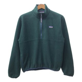 パタゴニア(patagonia)のpatagonia パタゴニア ハーフジップ フリースジャケット アウトドア グリーン (メンズ M) 中古 古着 Q3383(その他)