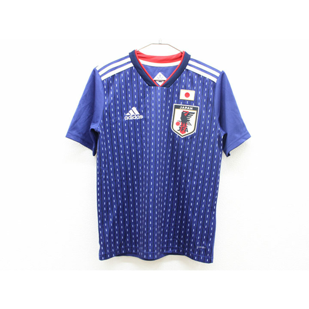 adidas(アディダス)の【夏物 新入荷!】▲SAMURAI BLUE/サムライ・ブルー/日本代表レプリカユニフォーム/半袖Tシャツ▲160cm 紺 アディダス/adidas サッカー 教室 トレーニング 練習 観戦【中古】子供服 キッズ kids ジュニア 男の子 女の子 夏 tops lessons 114042 スポーツ/アウトドアのサッカー/フットサル(ウェア)の商品写真