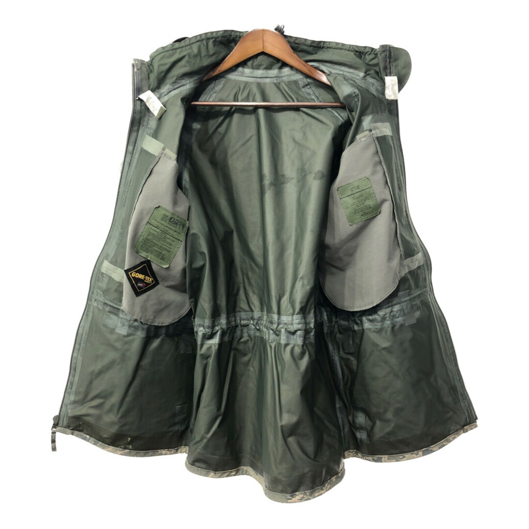 USA製 TENNESSEE APPAREL APECS GORETEXパーカー ジャケット 防水 ミリタリー ABUカモ グレー (メンズ MEDIUM LONG) 中古 古着 Q3399 メンズのジャケット/アウター(ミリタリージャケット)の商品写真