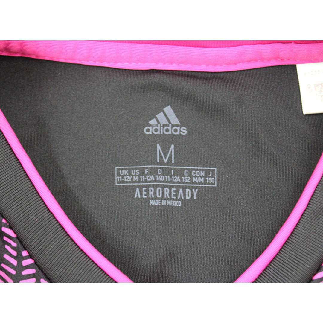 adidas(アディダス)の【夏物 新入荷!】▲メキシコ代表レプリカユニフォーム/半袖Tシャツ▲150cm 黒×ピンク アディダス/adidas サッカー 教室 トレーニング 練習 観戦【中古】子供服 キッズ kids ジュニア 男の子 女の子 夏 tops lessons 114042 スポーツ/アウトドアのサッカー/フットサル(ウェア)の商品写真