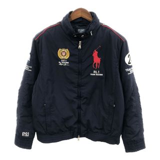 ポロラルフローレン(POLO RALPH LAUREN)のPolo by Ralph Lauren ポロ ラルフローレン RL RACING レーシングジャケット ネイビー (メンズ XL) 中古 古着 Q3409(その他)