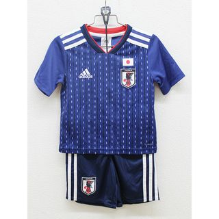 アディダス(adidas)の【夏物 新入荷!】▲SAMURAI BLUE/サムライ・ブルー/日本代表レプリカユニフォーム上下セット▲110cm 紺 アディダス/adidas サッカー 教室 トレーニング 練習 試合観戦【中古】子供服 キッズ kids 男の子 夏 tops bottoms lessons 114042(ウェア)