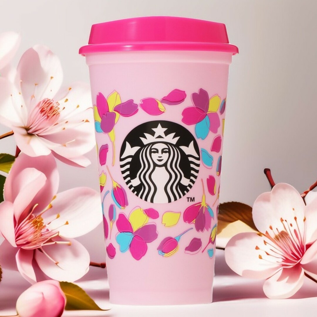 Starbucks(スターバックス)のスタバ　リユーザブルカップ　さくら　桜　SAKURA 2024 カラーチェンジ インテリア/住まい/日用品のキッチン/食器(タンブラー)の商品写真