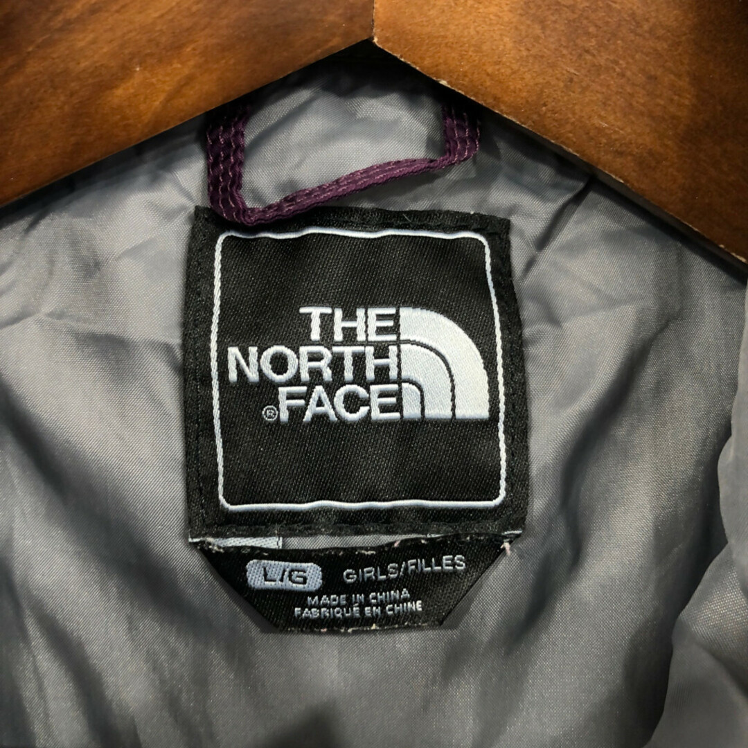 THE NORTH FACE(ザノースフェイス)のTHE NORTH FACE ノースフェイス ダウンジャケット アウトドア 防寒 550フィルパワー パープル (ガールズ L) 中古 古着 Q3421 キッズ/ベビー/マタニティのキッズ服女の子用(90cm~)(ジャケット/上着)の商品写真