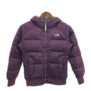 ザノースフェイス(THE NORTH FACE)のTHE NORTH FACE ノースフェイス ダウンジャケット アウトドア 防寒 550フィルパワー パープル (ガールズ L) 中古 古着 Q3421(ジャケット/上着)