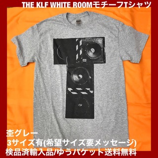 THE KLF "WHITE ROOM"モチーフ 杢グレー 半袖Tシャツ -2(Tシャツ/カットソー(半袖/袖なし))