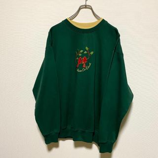 ヴィンテージ(VINTAGE)のアメリカ古着　ヴィンテージ　鳥　トレーナー　スウェット　刺繍　レトロ R67(トレーナー/スウェット)