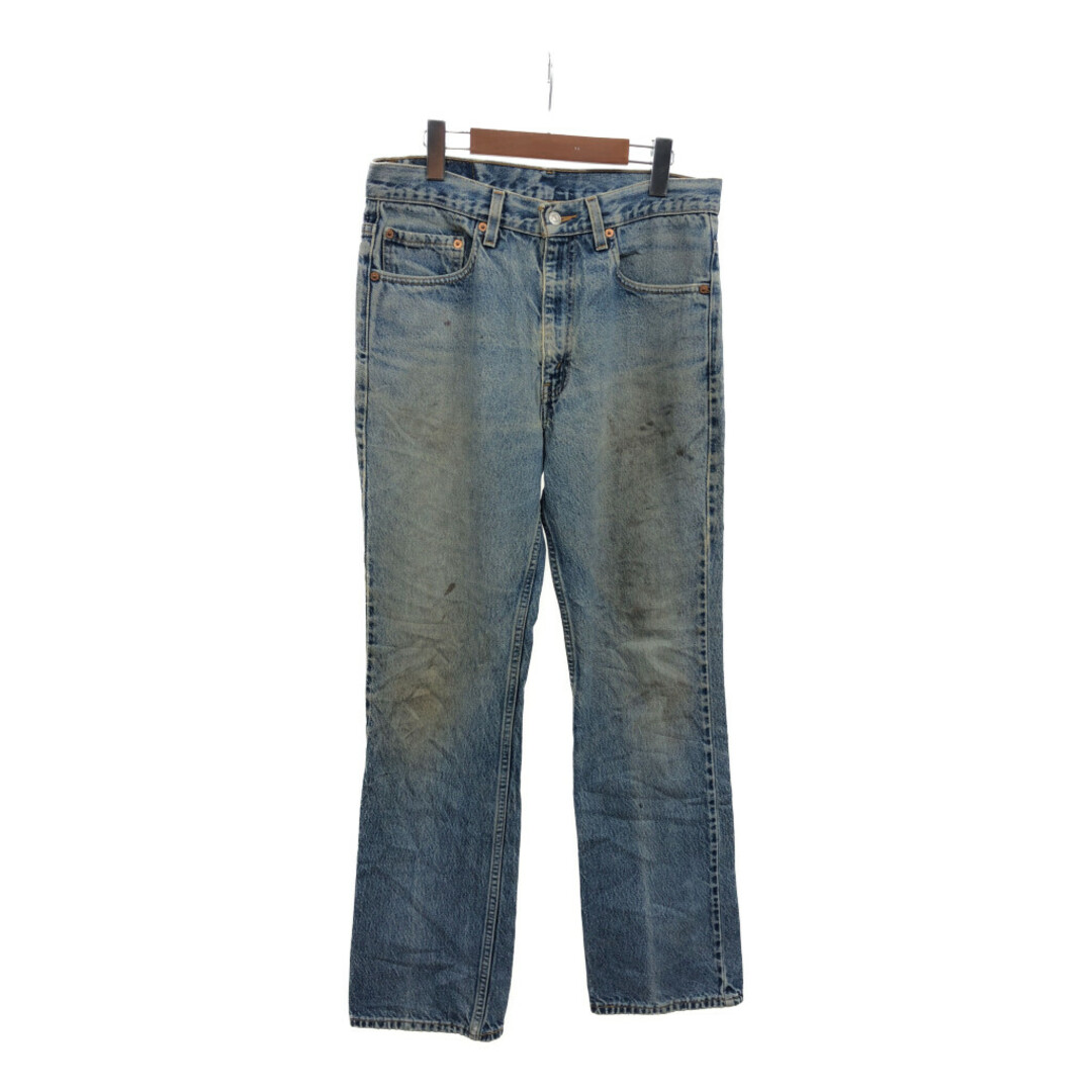 Levi's(リーバイス)の2000年代～ Levi's リーバイス 517 ブーツカット デニムパンツ アメカジ ブルー (メンズ W33 L34) 中古 古着 Q3430 メンズのパンツ(デニム/ジーンズ)の商品写真