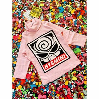 ヒステリックミニ(HYSTERIC MINI)のHYSTERIC MINI タートルネック長袖Tシャツ　ふんわり仕立て　ピンク(Tシャツ/カットソー)