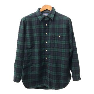 ペンドルトン　pendleton ウールシャツ　単色　緑　グリーングランジ