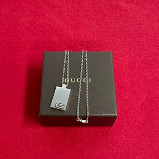 グッチ(Gucci)の極 美品 希少 GUCCI グッチ G ロゴ モチーフ シルバー925 チェーン ネックレス ペンダント アクセサリー レディース メンズ シルバー 29380(ネックレス)