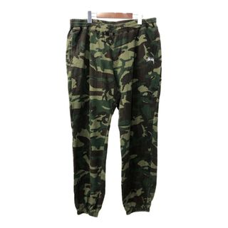 STUSSY - STUSSY ステューシー スウェットパンツ 迷彩 グリーン (メンズ XL) 中古 古着 Q3452