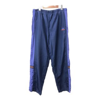 アディダス(adidas)の90年代 adidas アディダス トラックパンツ スポーツ サイドライン ネイビー (メンズ L) 中古 古着 Q3453(その他)