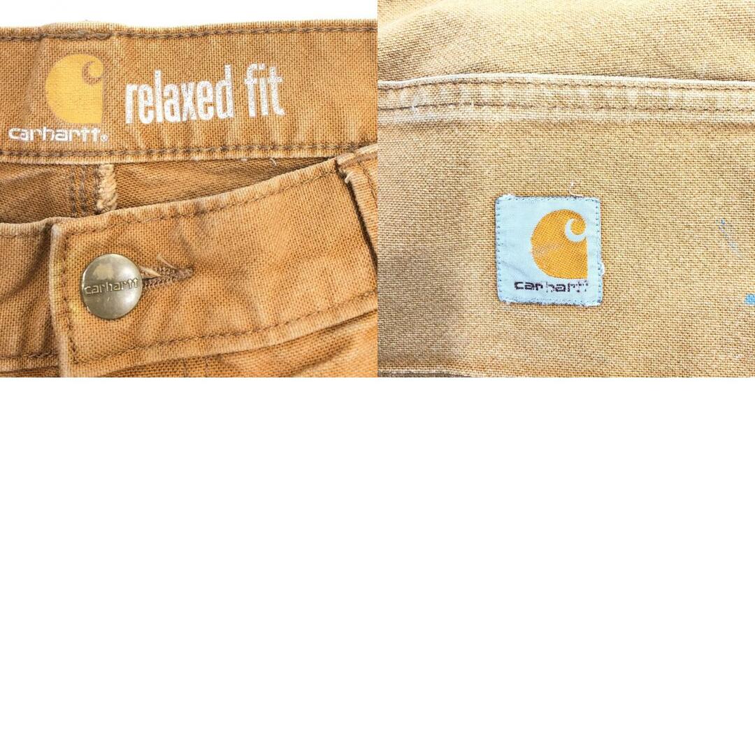 carhartt(カーハート)のCarhartt カーハート ペイント ダック ワーク パンツ ダブルニー ブラウン (メンズ W31 L30) 中古 古着 Q3460 メンズのパンツ(その他)の商品写真