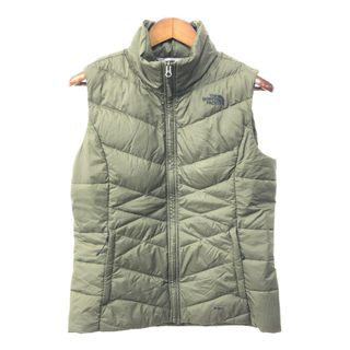 ザノースフェイス(THE NORTH FACE)のTHE NORTH FACE ノースフェイス ダウンベスト アウトドア 550フィル グリーン (レディース M) 中古 古着 Q3492(その他)