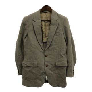 80年代 スコットランド製 Harris Tweed ハリスツイード ウールテーラードジャケット ヘリンボーンツイル (メンズ XL相当) 中古 古着 Q3506(テーラードジャケット)