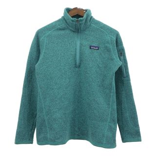 パタゴニア(patagonia)のpatagonia パタゴニア ベターセーター ハーフジップ フリースジャケット アウトドア グリーン (レディース L) 中古 古着 Q3526(その他)