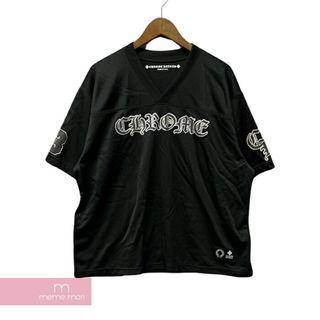 クロムハーツ(Chrome Hearts)のCHROME HEARTS Mesh Warm Up Jersey クロムハーツ メッシュウォームアップジャージー 半袖 ロゴプリント ブラック サイズL 【240416】【新古品】【me04】(Tシャツ/カットソー(半袖/袖なし))