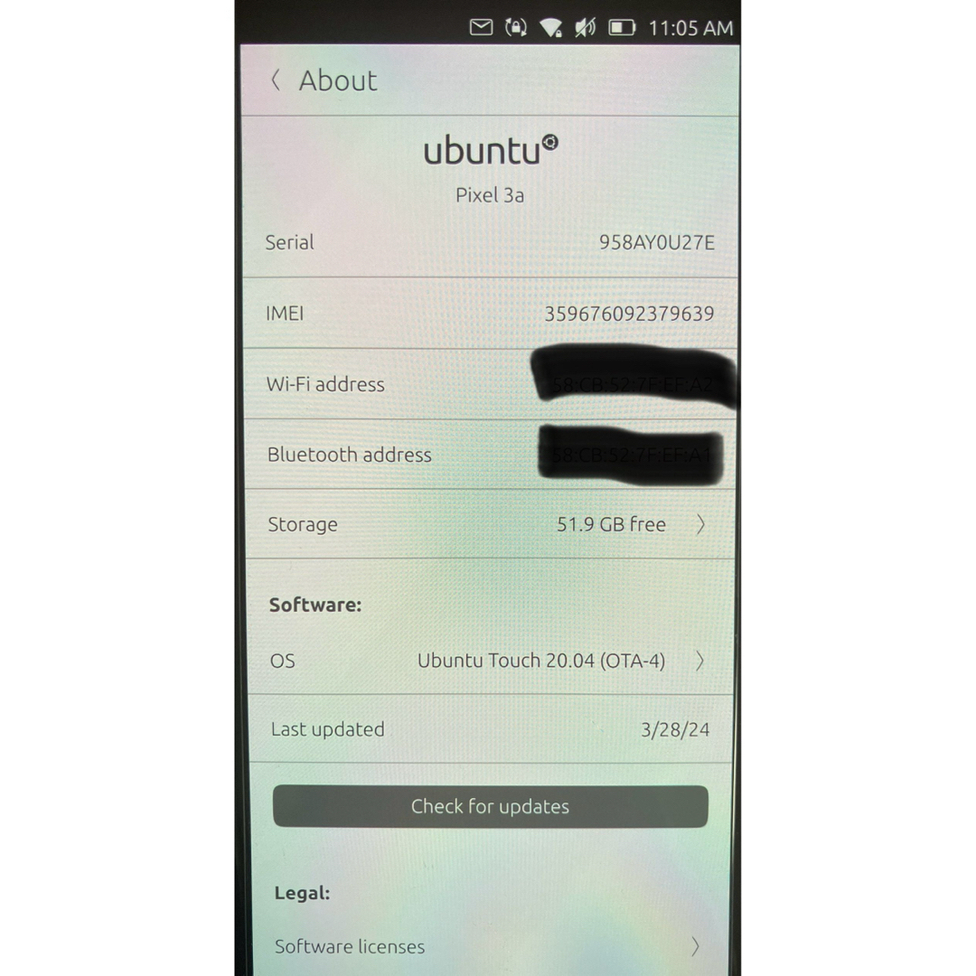 Pixel3a Ubuntu Touch カスタムROM Android12も可 スマホ/家電/カメラのスマートフォン/携帯電話(スマートフォン本体)の商品写真