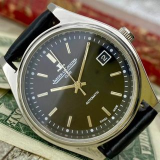 ジャガールクルト(Jaeger-LeCoultre)の【動作良好】ジャガールクルト メンズ腕時計 ブラック 自動巻き ヴィンテージ(腕時計(アナログ))