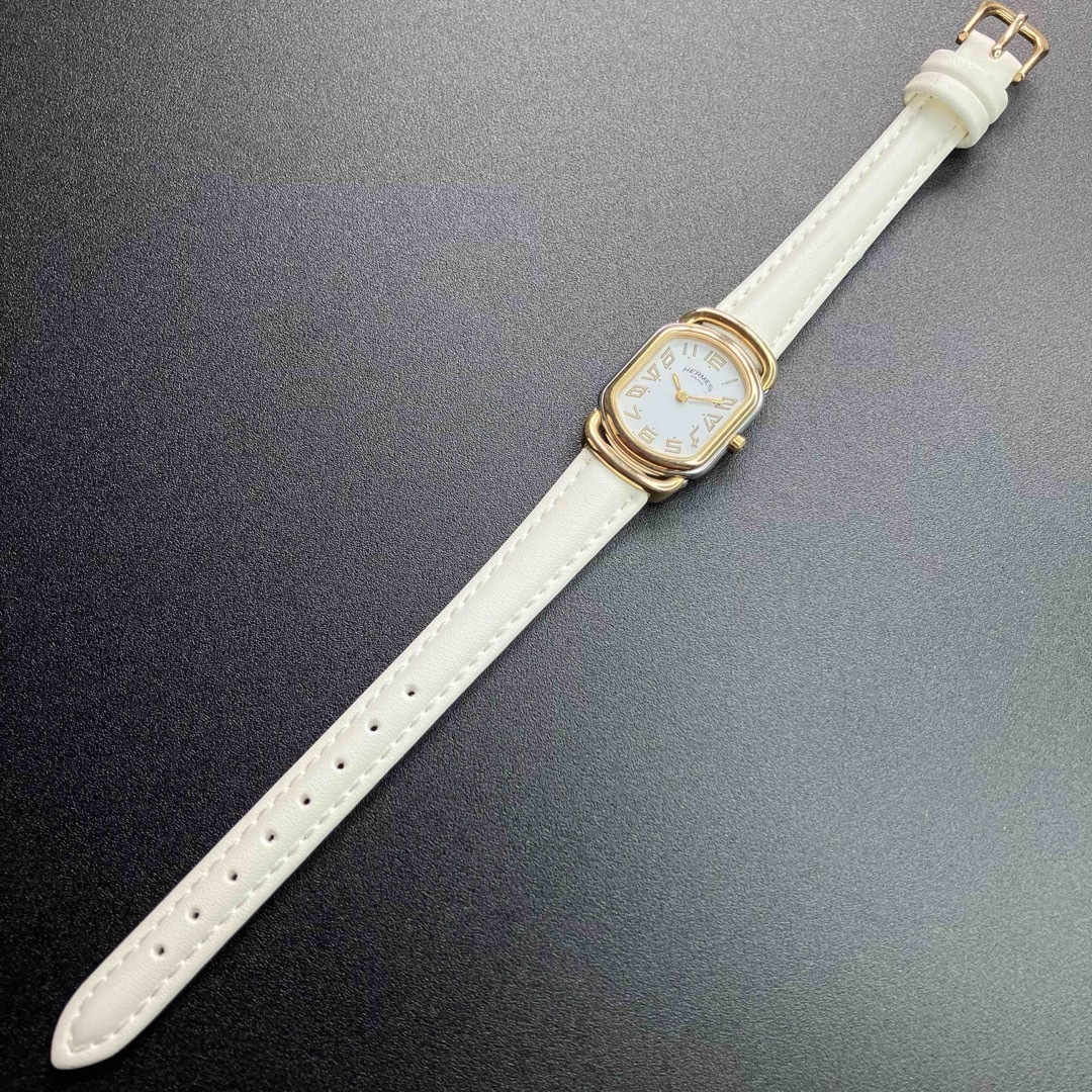 Hermes(エルメス)の【良品 正規品】 エルメス 腕時計 ラリー ゴールドコンビ レディース 可動品 レディースのファッション小物(腕時計)の商品写真