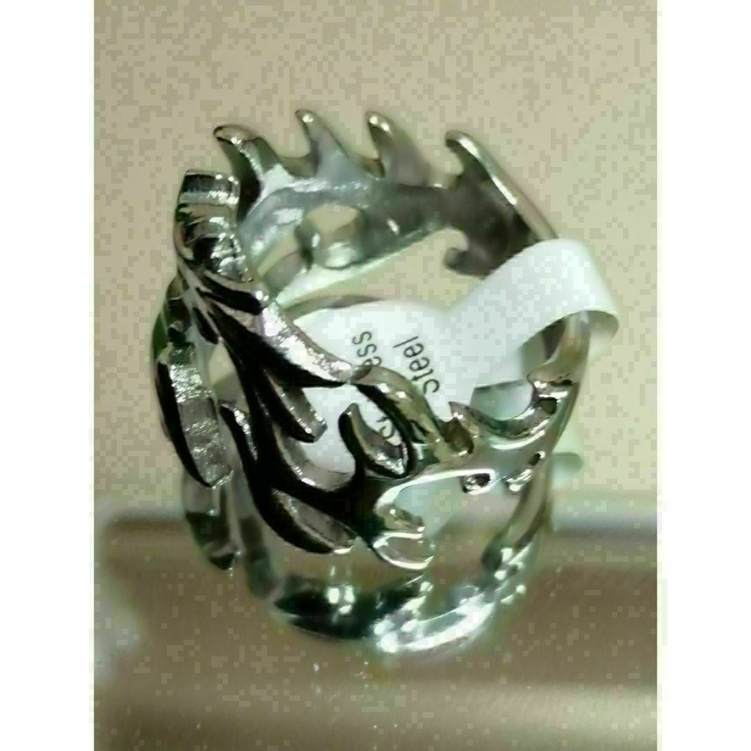 【A111】リング　メンズ　指輪　シルバー　ドラゴン　龍　20号 メンズのアクセサリー(リング(指輪))の商品写真