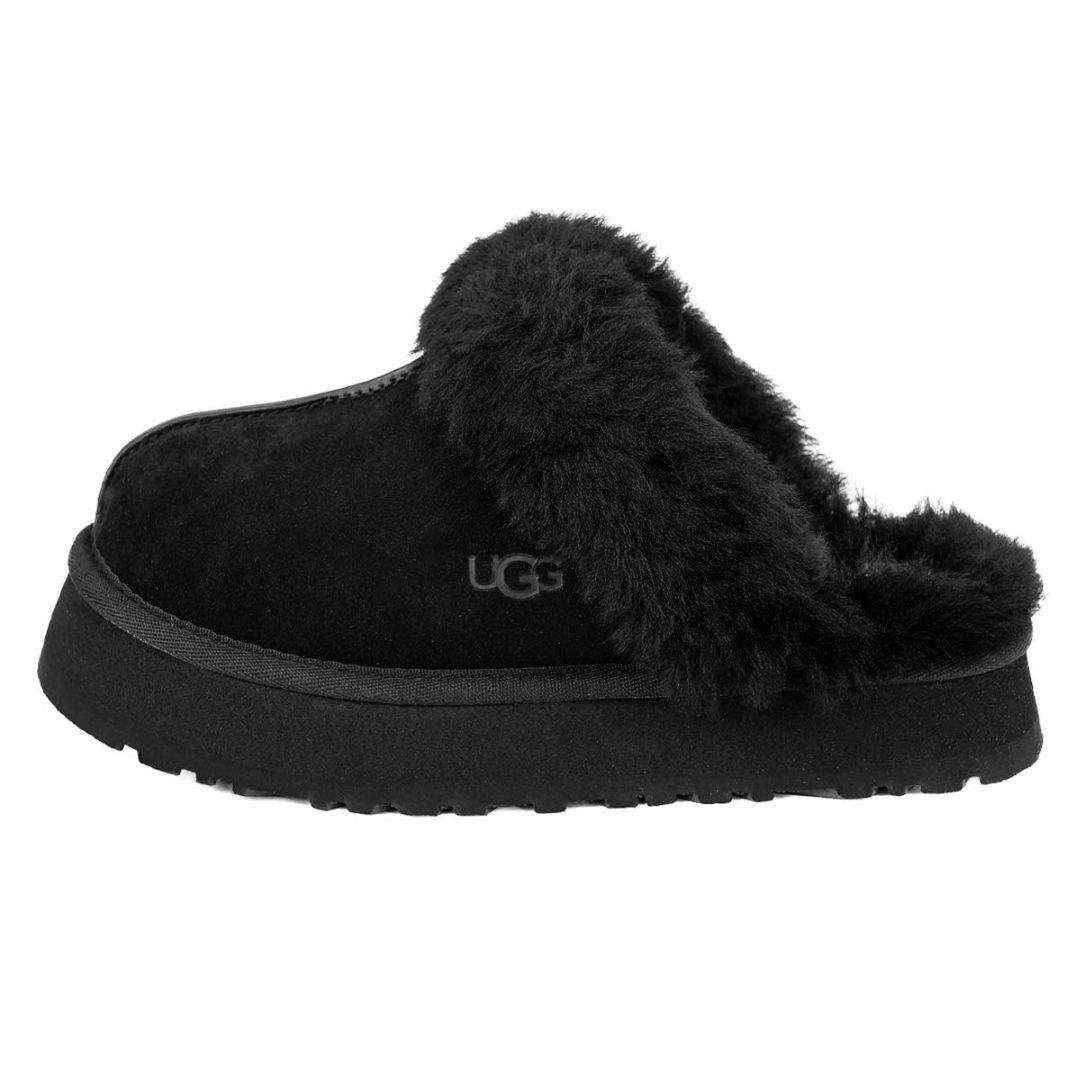 UGG(アグ)のUGG アグ スリッポン 2024年春夏新作 1122550 DISQUETTE レディース スリッパ ディスケット 厚底 BLACK/BLK ブラック サイズ6 レディースの靴/シューズ(スリッポン/モカシン)の商品写真