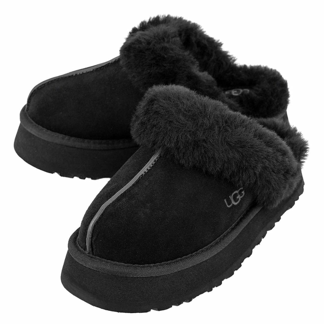 UGG(アグ)のUGG アグ スリッポン 2024年春夏新作 1122550 DISQUETTE レディース スリッパ ディスケット 厚底 BLACK/BLK ブラック サイズ6 レディースの靴/シューズ(スリッポン/モカシン)の商品写真