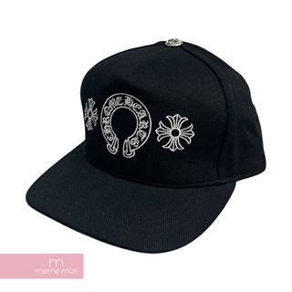 クロムハーツ(Chrome Hearts)のCHROME HEARTS Horseshoe Cross Baseball Cap クロムハーツ ホースシュークロスベースボールキャップ ロゴ刺繍 帽子 ブラック【240416】【新古品】【me04】(キャップ)