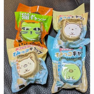 新品未開封　すみっこぐらし　ペットボトルキャップ3点と猫キャップ(その他)