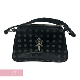 クロムハーツ(Chrome Hearts)のCHROME HEARTS CHICKEN NUG Unborn Calf Leather Dots Bag クロムハーツ チキンナゲットスモールバッグ ショルダーバッグ 鞄 レザー ハラコ レディースバッグ ドット柄 クロスボール ダガー装飾 ブラック【240416】【新古品】【me04】(ショルダーバッグ)