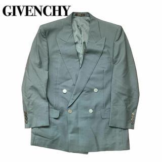 GIVENCHY ジバンシー ダブルジャケット 銀ボタン グレー L 1254(テーラードジャケット)