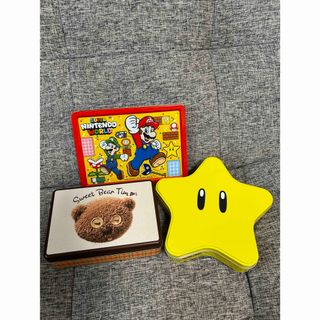 USJお菓子の缶　キャラクター缶　マリオ　スター　ティム(キャラクターグッズ)