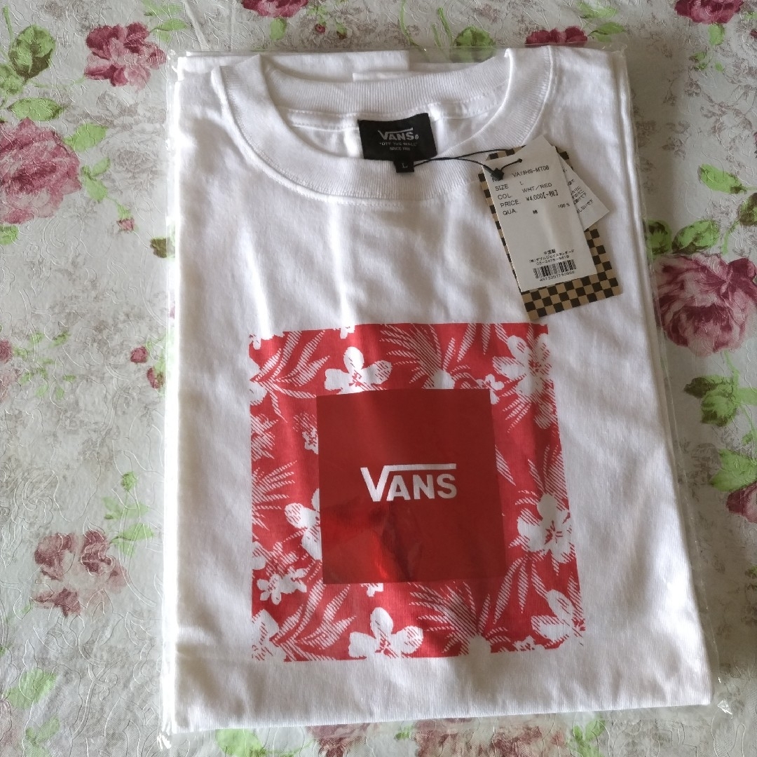 VANS(ヴァンズ)のVANS　フラワー柄　泊プリント　ボックスロゴTee メンズのトップス(Tシャツ/カットソー(半袖/袖なし))の商品写真
