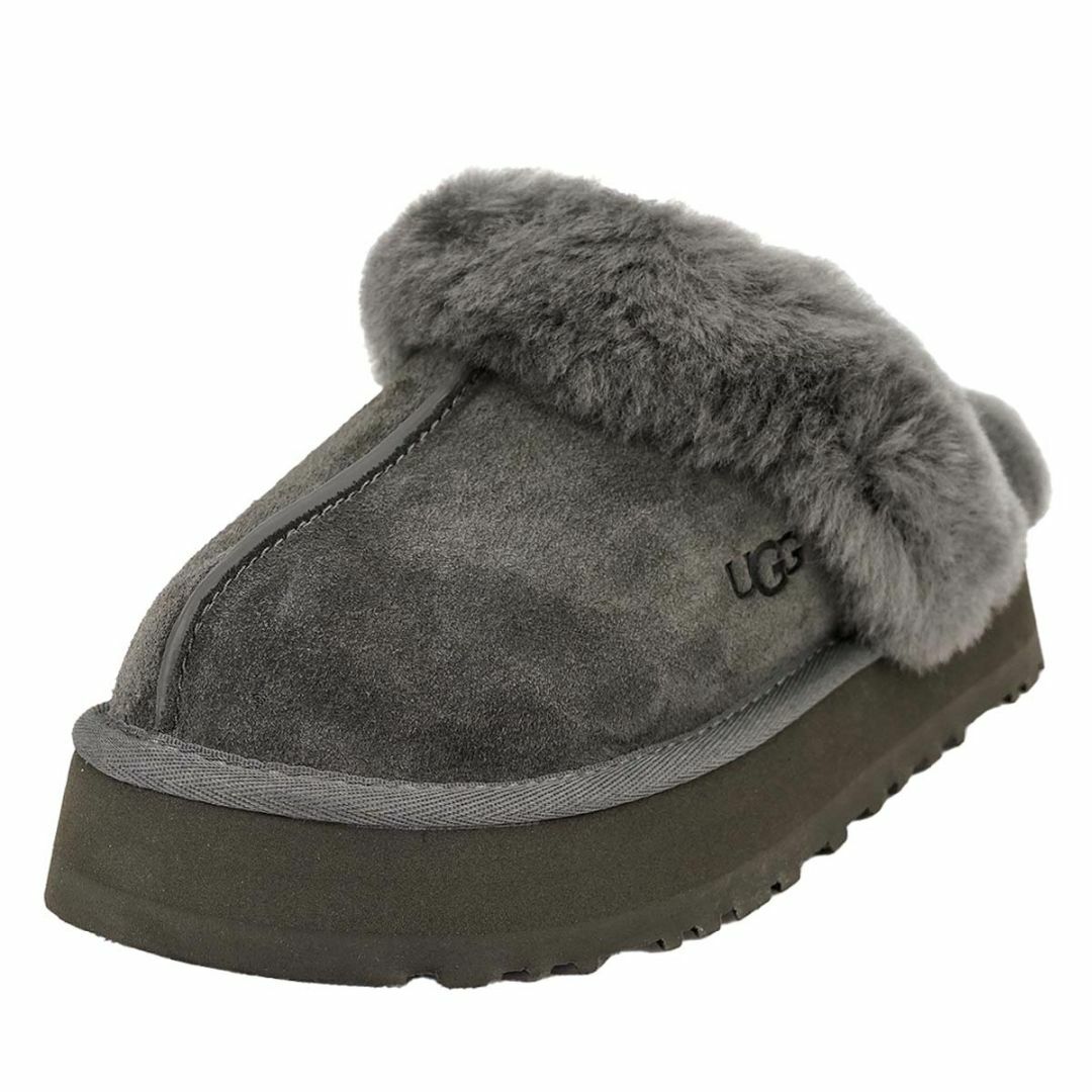 UGG アグ スリッポン 2024年春夏新作 1122550 DISQUETTE レディース スリッパ ディスケット 厚底 CHARCOAL/CHRC チャコール サイズ6 レディースの靴/シューズ(スリッポン/モカシン)の商品写真