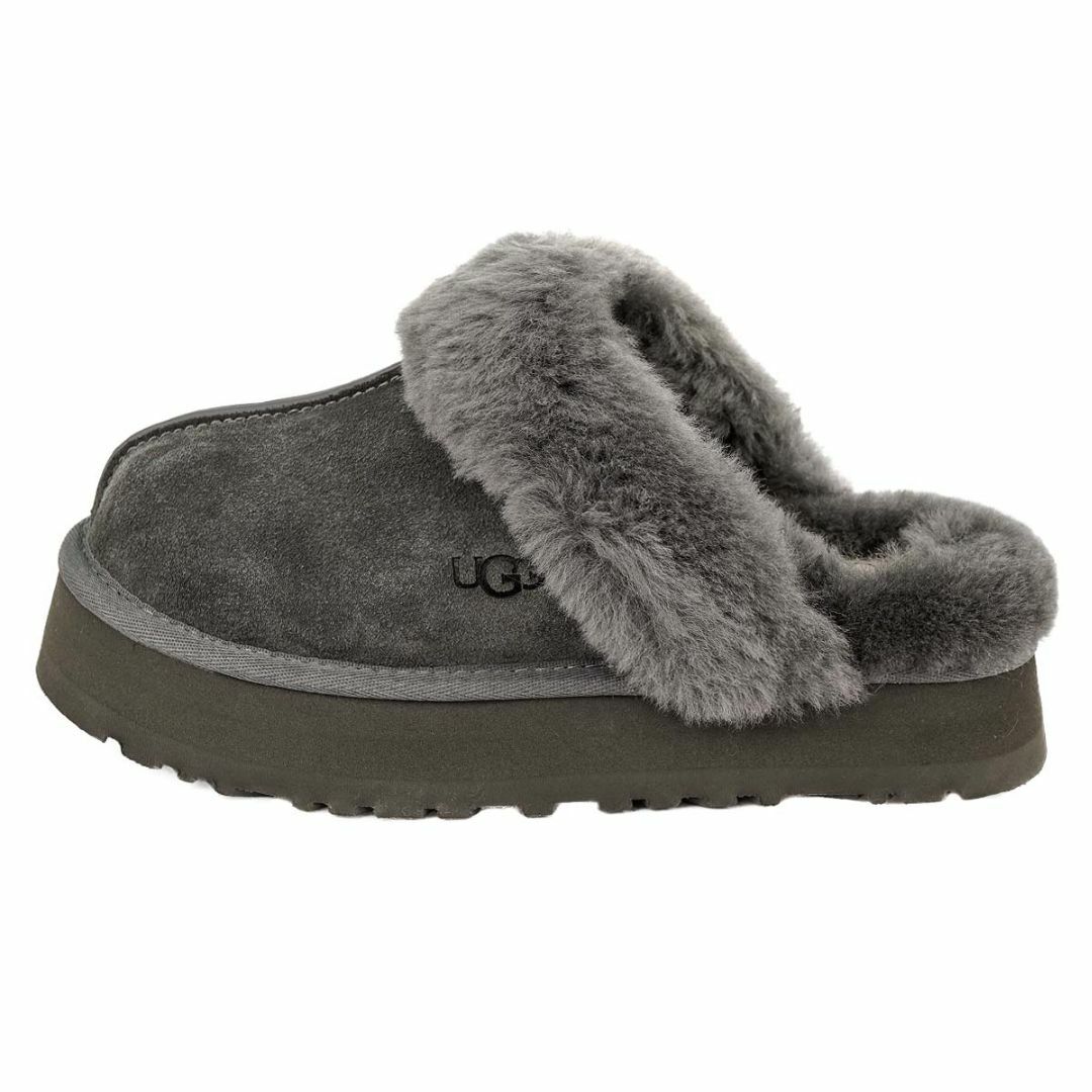 UGG アグ スリッポン 2024年春夏新作 1122550 DISQUETTE レディース スリッパ ディスケット 厚底 CHARCOAL/CHRC チャコール サイズ6 レディースの靴/シューズ(スリッポン/モカシン)の商品写真