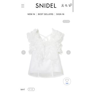 スナイデル(SNIDEL)のSNIDEL(スナイデル) Sustainableボリュームフリルブラウス(シャツ/ブラウス(半袖/袖なし))