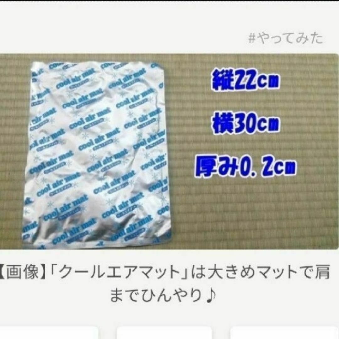 ㉔【クールエアマット】青 涼しい 夜 夏 睡眠 ペット 子供大人 冷却ジェル インテリア/住まい/日用品の寝具(その他)の商品写真