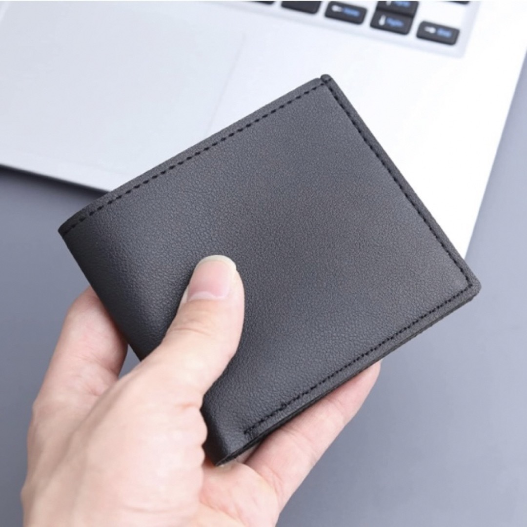 二つ折り財布 高級 レザー 革 カードケース コンパクト 柔らかい 使いやすい  メンズのファッション小物(折り財布)の商品写真