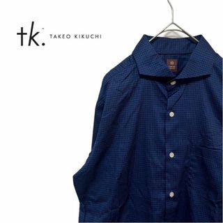 TAKEO KIKUCHI　長袖シャツ　ドット柄　ワールド　メンズ　M M