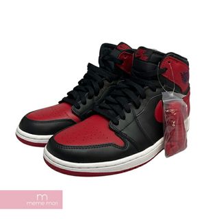 ナイキ(NIKE)のNIKE 2013AW AIR JORDAN 1 RETRO HIGH OG BRED 555088-023 ナイキ エアジョーダン1ハイ ブレッド スニーカー ハイカット レッド×ブラック サイズUS8.5(26.5cm)【240417】【新古品】【me04】(スニーカー)