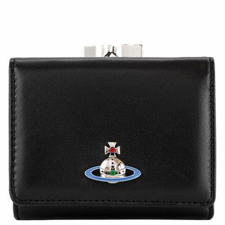 Vivienne Westwood - VIVIENNE WESTWOOD ヴィヴィアンウエストウッド 三つ折り財布 51010018 42106 EMMA SMALL FRAME WALLET レディース がま口 ミニ財布 N401 BLACK ブラック