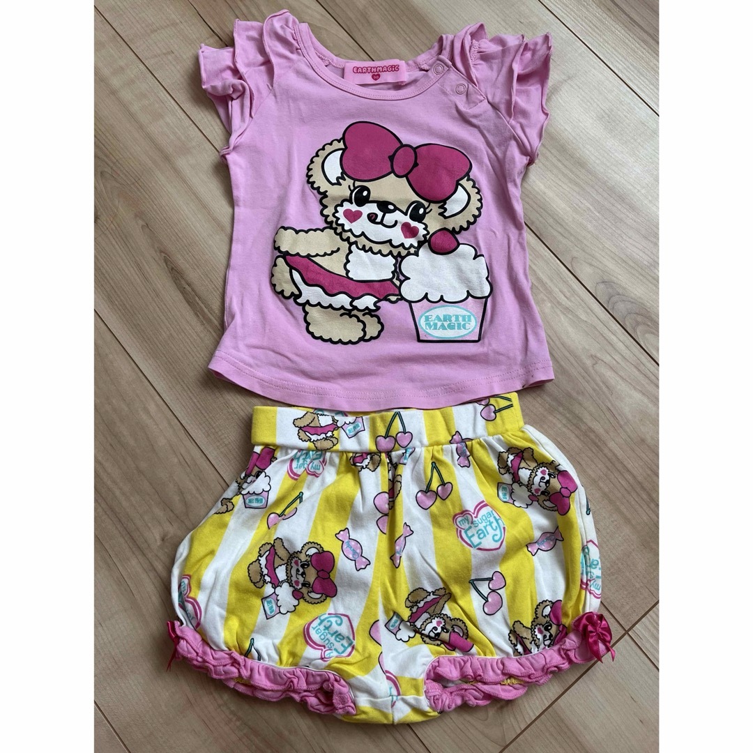 EARTHMAGIC(アースマジック)のセットアップ キッズ/ベビー/マタニティのキッズ服男の子用(90cm~)(Tシャツ/カットソー)の商品写真