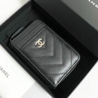 シャネル(CHANEL)のCHANEL / コインカードケース Vステッチ ラムスキン(コインケース)