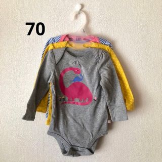 ベビーギャップ(babyGAP)のgap 新品70cmロンパース  3枚セット(ロンパース)