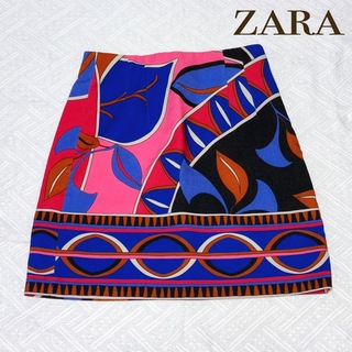 ZARA - 【美品 S】ZARA プッチ柄 ミニ丈 タイトスカート