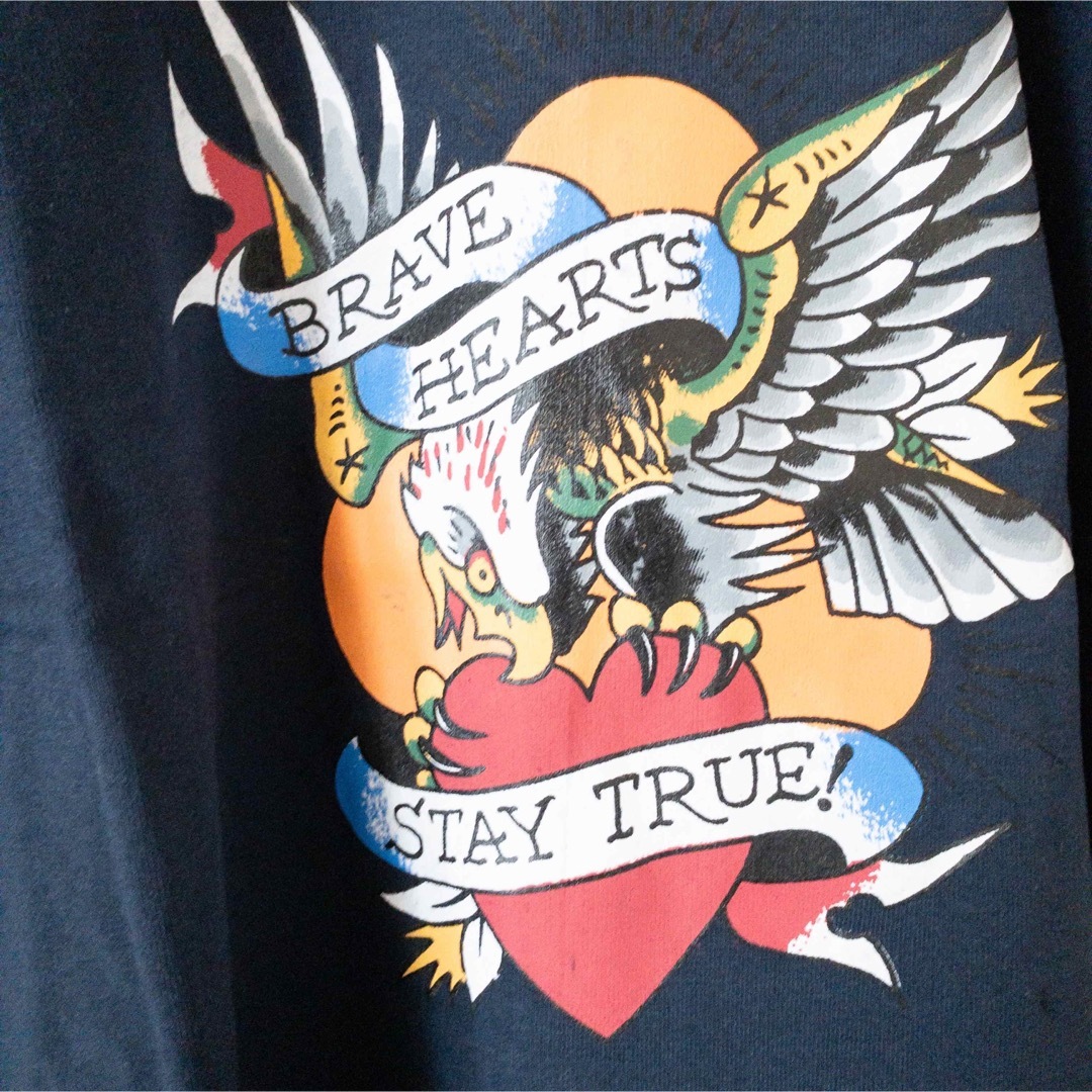 Ed Hardy(エドハーディー)の【新品タグ付き】エドハーディ Tシャツ 半袖 メンズ イーグル ネイビー LL メンズのトップス(Tシャツ/カットソー(半袖/袖なし))の商品写真