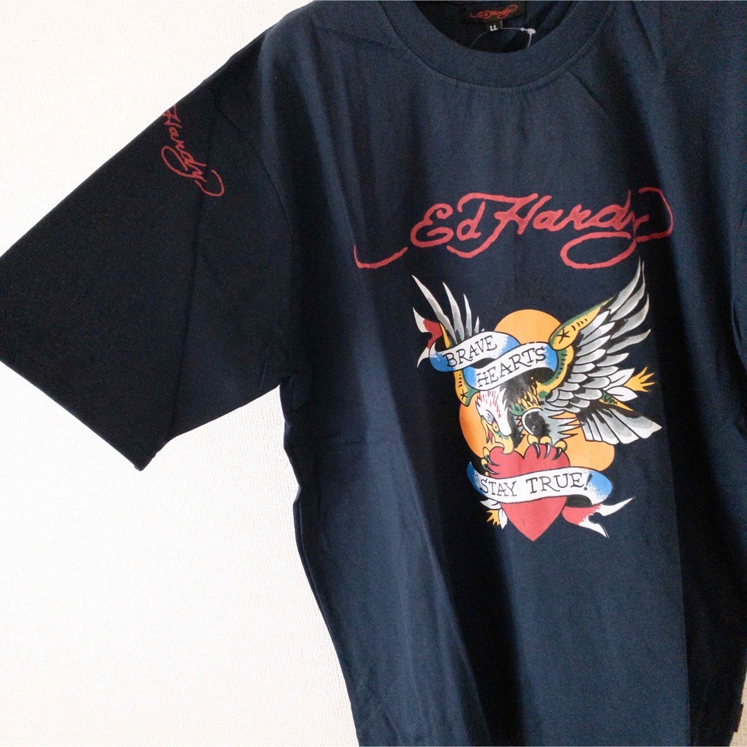 Ed Hardy(エドハーディー)の【新品タグ付き】エドハーディ Tシャツ 半袖 メンズ イーグル ネイビー LL メンズのトップス(Tシャツ/カットソー(半袖/袖なし))の商品写真