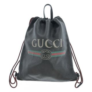 グッチ(Gucci)のGUCCI グッチ バックパック・リュック - 黒系 【古着】【中古】(リュック/バックパック)